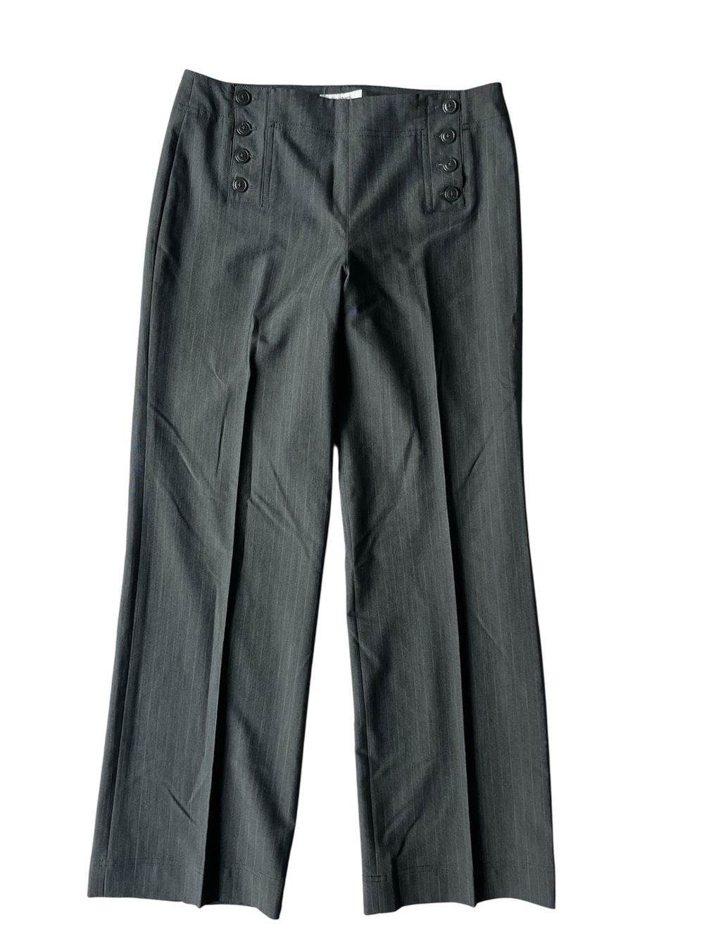 VINTAGE Y2K DRESSBARN PLEATED GREY OFFICE DRESS PANTS WOMENS 8